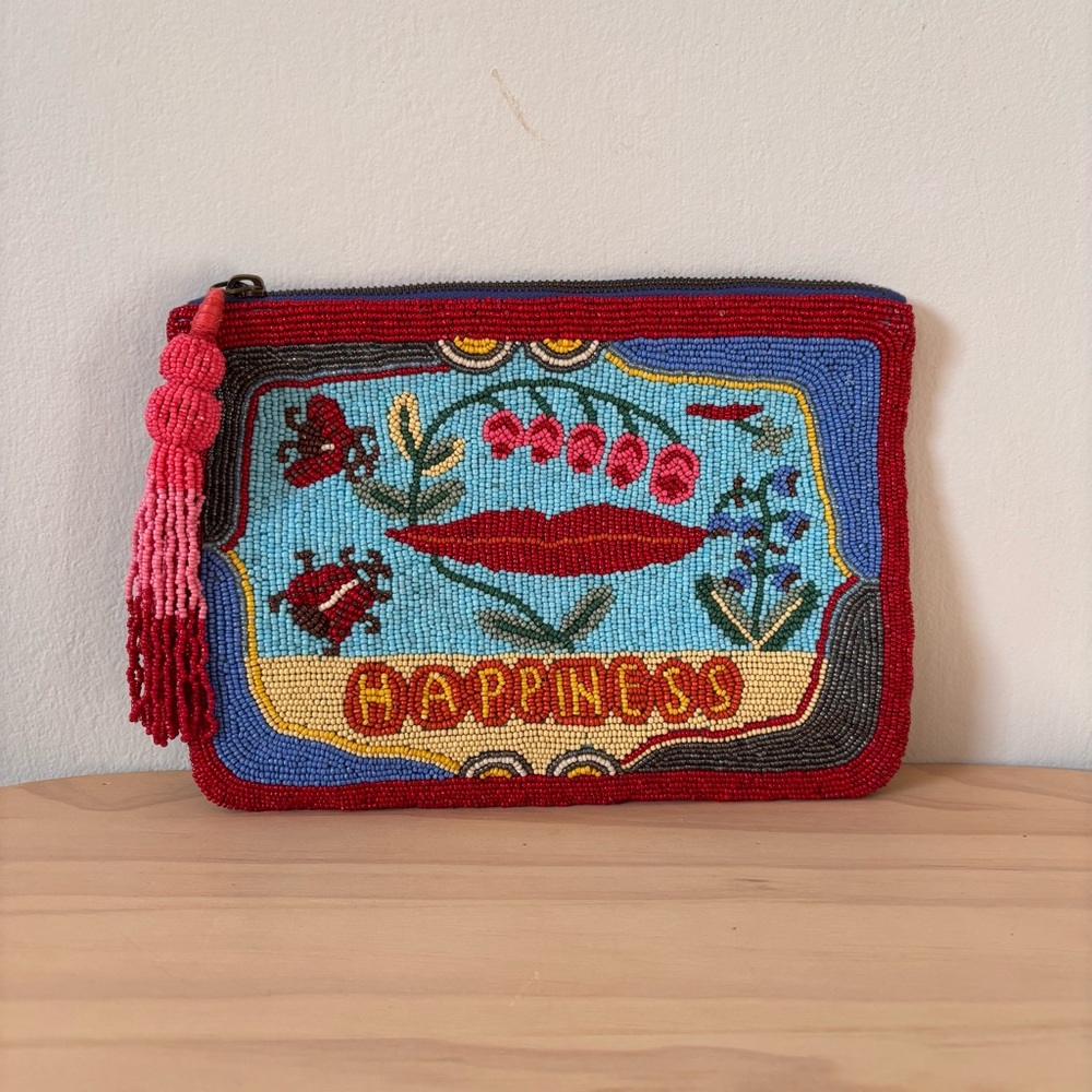 Nathalie L’ete Beaded Evening Bag ‘Happiness’